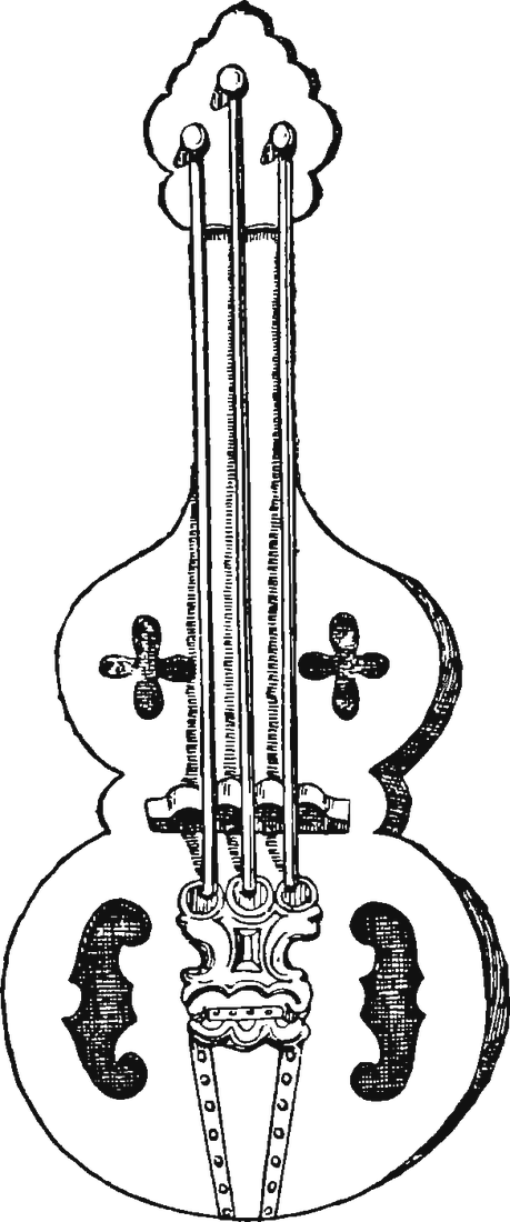 Engraving of a viol, from Lavoix, Histoire de la musique, 1884